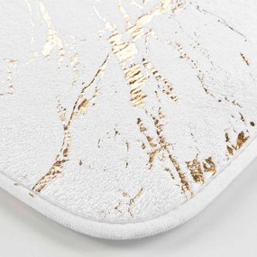 Tappetino per il bagno bianco/dorato 45x75 cm Aquamarbre – douceur d'intérieur
