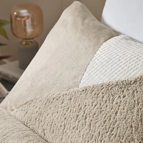 Biancheria da letto matrimoniale in micropile beige 200x200 cm Larsson Geo - Catherine Lansfield