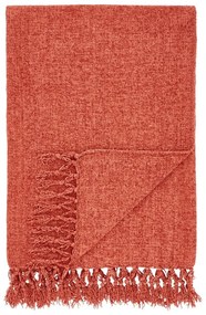 Coperta color mattone in ciniglia 130x170 cm Wilson – Catherine Lansfield