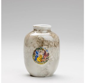 Vaso in porcellana  12,5x9 cm marrone gracie