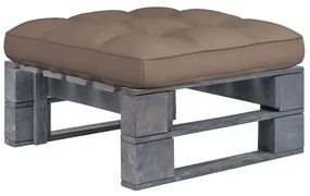 Ottomana da giardino pallet in legno di pino impregnato grigio