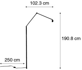 Braccio per lampada da terra in acciaio - Editor