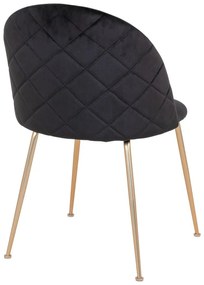 Sedie da pranzo in velluto nero in un set di 2 pezzi Geneve - House Nordic