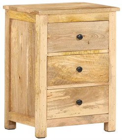 Comodino 45x35x60 Cm İn Legno Massello Di Mango /
