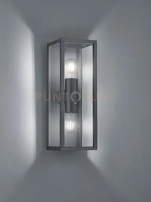 Garonne applique da esterno doppia lampadina fusione di alluminio a...