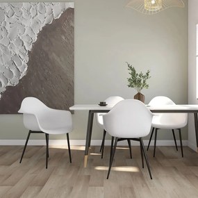 Sedie Da Pranzo 4 Pz Bianche İn Pp /