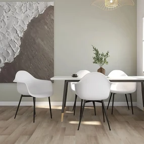 Sedie Da Pranzo 4 Pz Bianche İn Pp /