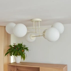 Plafoniera MOON 6xE27/15W/230V crema