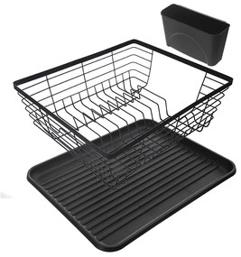 Scolapiatti nero in metallo 36x30,5 cm Radka - Orion