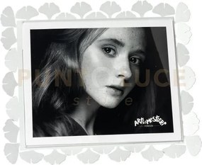 Portafoto ginkgo maxi orizzontale bianco marmo