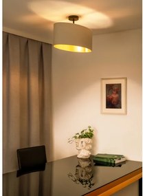 Duolla - Lampadario a plafone OVAL VEGAN 1xE27/15W/230V color crema