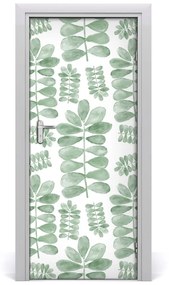 Rivestimento Per Porta Foglie di eucalipto 75x205 cm