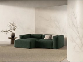 Divano angolare verde (con penisola a sinistra/con chaise lounge) Bergamo – Cosmopolitan Design