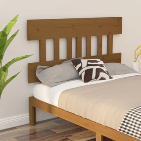 Testiera Per Letto Ambra 138,5x3x81cm İn Legno Massello Di Pino /