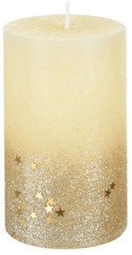 Candela glitter oro 12x7 cm