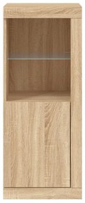 Credenza con Luci LED Rovere Sonoma 41x37x100 cm