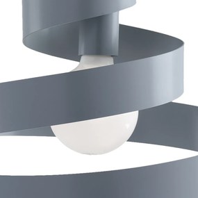 Sospensione Moderna Helix 1 Luce In Ferro Laccato Grigio