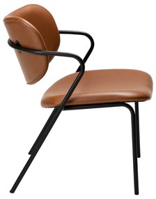 Poltrona in similpelle marrone cognac Zed - DAN-FORM Denmark