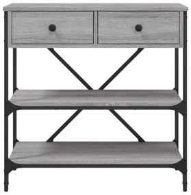 Tavolino consolle grigio sonoma 75x34,5x75cm legno multistrato