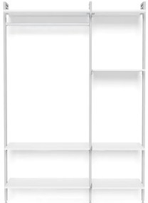 Kit cabina armadio PROJECT KIT GUARDAROBA 152X50CM CLASSIC in alluminio 152.5 x 220 x 50 cm bianco/anodizzato