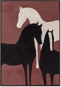 Quadro dipinto a mano con cornice in legno Blend