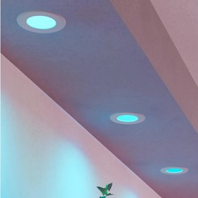 Eglo 901429-Set di 3 LED RGBW St.ko.pod.sví. FUEVA-Z LED/2,8W/230V 8,8 cm IP44 bianco