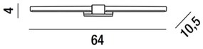 Applique orientabile in metallo e acrilico