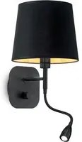 Applique Industrial-Minimal Nordik Metallo Nero 2 Luci E14 1,5W K Luce