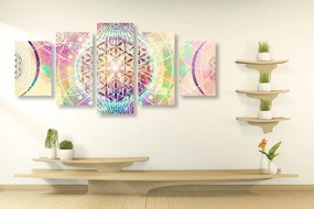 Quadri 5 pezzi – Mandala in un design interessante
