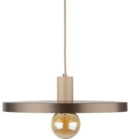 Lampadario a sospensione con filo SILA 1xE27/15W/230V diametro 40 cm marrone/beige