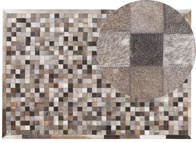 Tappeto in pelle multicolore patchwork 140 x 200 cm ARMUTLU Beliani