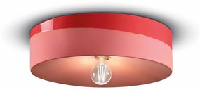 Ferroluce Decò  Pi - ceiling lamp 1 light  C1792 Rosso corallo