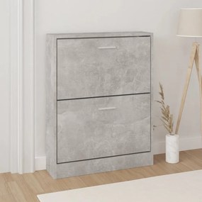 Scarpiera Grigio Cemento 59x17x81 Cm İn Legno Multistrato /