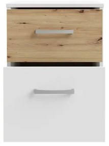 Comodino URO rovere artisan/bianco