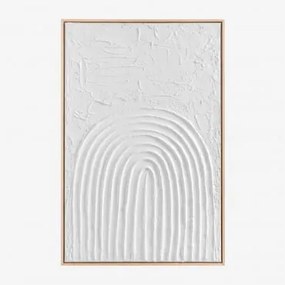 Quadro decorativo in rilievo in gesso (60x90 cm) Caterine Bianco - Sklum