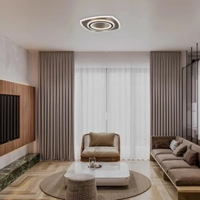 Rabalux 71317-LED Plafoniera LED dimmerabile TANELI 60W/230V 3000/4000/6000K cromo/nero+telecomando