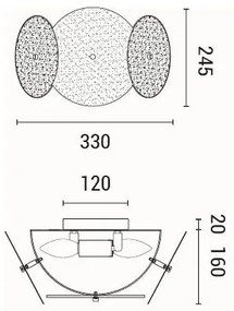 Applique 2xE14/40W/230V
