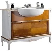 Mobile bagno provenzale in legno lavabo e piano in marmo l.111 p.61 h.85 - Mobili 2G