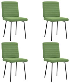 Sedie Da Pranzo 4 Pz Verde Chiaro İn Velluto /