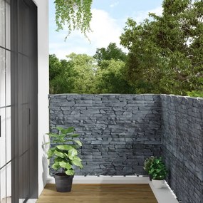 Paravento Da Balcone Con Aspetto Pietra Grigio 600x120 Cm Pvc /