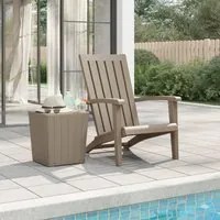 Sedia Adirondack da Giardino in Polipropilene Marrone Chiaro 364166