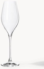 Set di 4 flute da champagne in cristallo Silvio