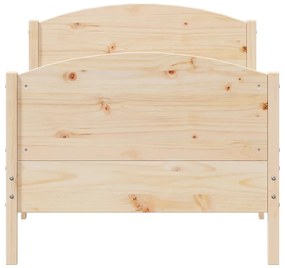 Giroletto con testiera 100x200 cm legno massello di pino