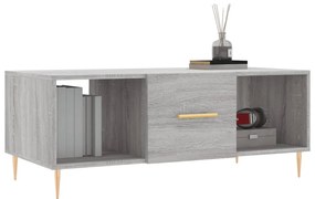 Tavolino da salotto grigio sonoma 102x50x40cm legno multistrato