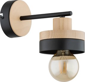 Lampada da parete LARSO 1xE27/15W/230V nero/beige