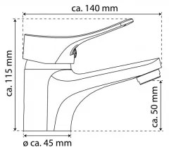 Eisl NI075VECR - Miscelatore per lavabo + piletta con troppopieno VERONA, cromo lucido