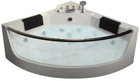 Vasca per balneoterapia angolare in vetro - 2 posti - 330 L - 138x138xH59 cm - EVELINA