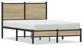 Giroletto Senza Materaso İn Metallo Rovere Sonoma 120x190 Cm /