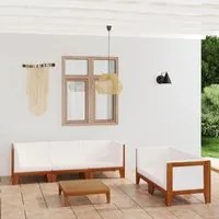 Set Divani da Giardino 6 pz con Cuscini in Massello di Acacia 3058118