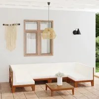 Set Divani da Giardino 7 pz con Cuscini in Massello di Acacia cod mxl 39343